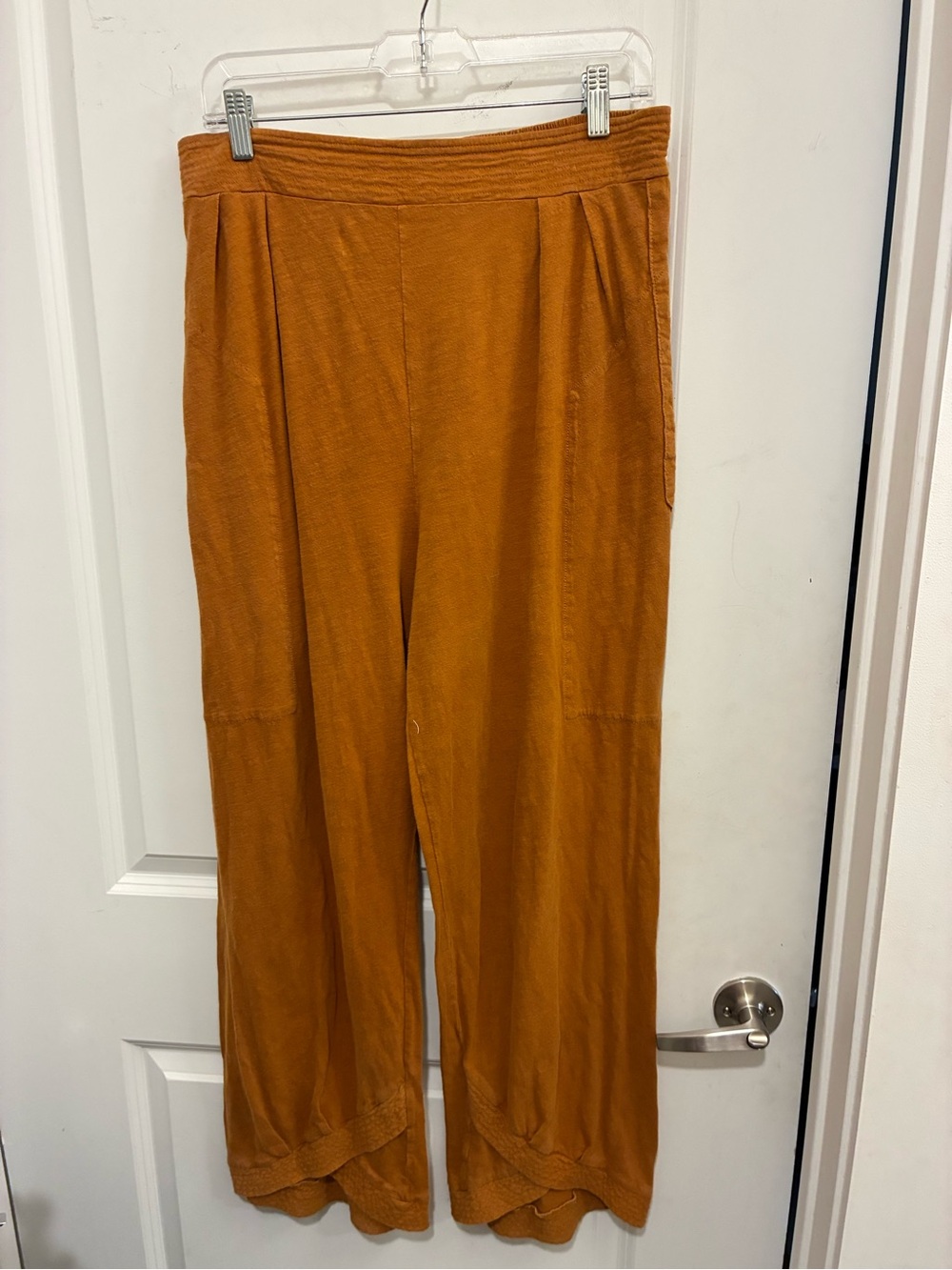 Free People Rust Orange Wide-Leg Lounge Pants